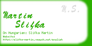 martin slifka business card